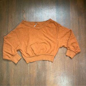 Free People Love Like This Cashmere sweater in burnt orange